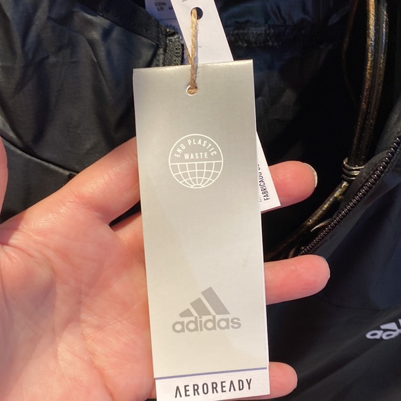 🆕 Adidas Women's AEROREADY Logo Running Windbreaker Jacket - Picture 6 of 14